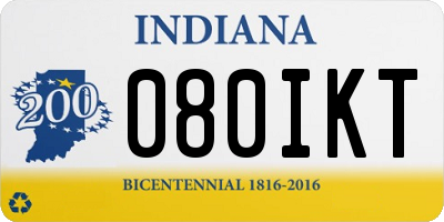 IN license plate 080IKT