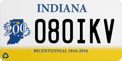 IN license plate 080IKV