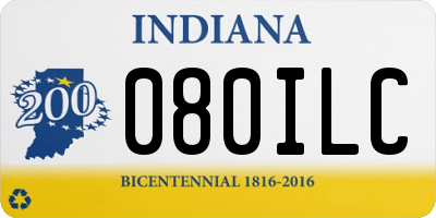 IN license plate 080ILC