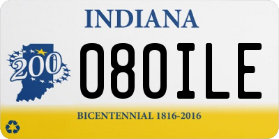IN license plate 080ILE