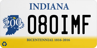 IN license plate 080IMF