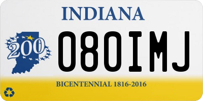 IN license plate 080IMJ