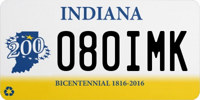 IN license plate 080IMK