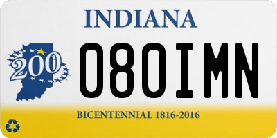 IN license plate 080IMN