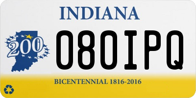 IN license plate 080IPQ