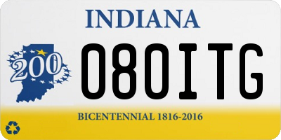 IN license plate 080ITG