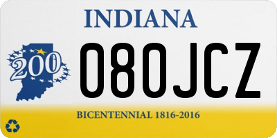 IN license plate 080JCZ