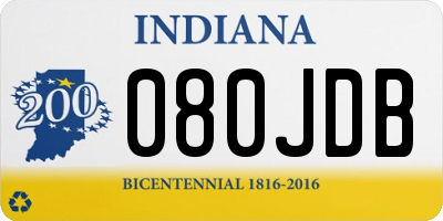 IN license plate 080JDB