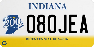 IN license plate 080JEA