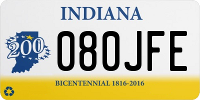 IN license plate 080JFE
