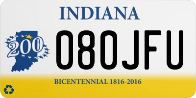IN license plate 080JFU