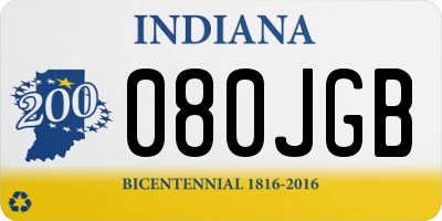 IN license plate 080JGB