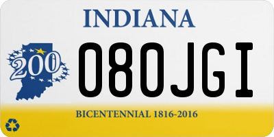 IN license plate 080JGI