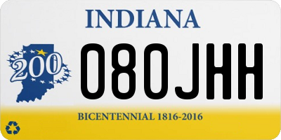 IN license plate 080JHH