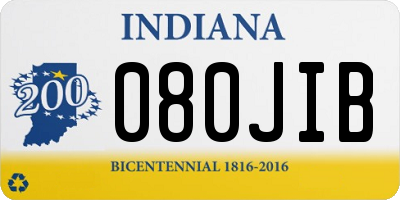 IN license plate 080JIB
