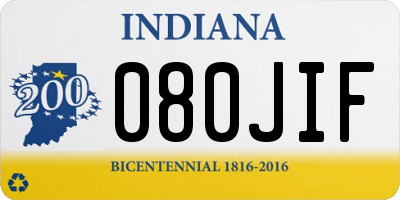 IN license plate 080JIF