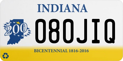 IN license plate 080JIQ