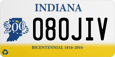 IN license plate 080JIV