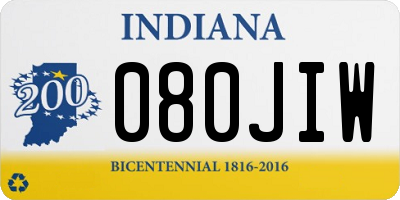 IN license plate 080JIW