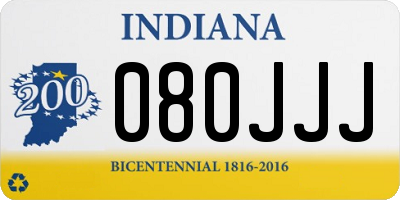 IN license plate 080JJJ