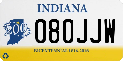 IN license plate 080JJW