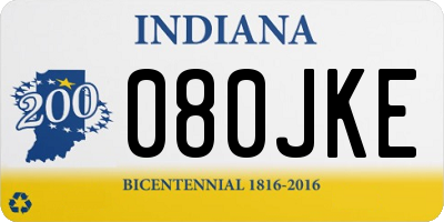 IN license plate 080JKE
