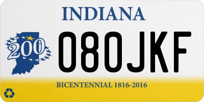 IN license plate 080JKF