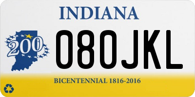 IN license plate 080JKL