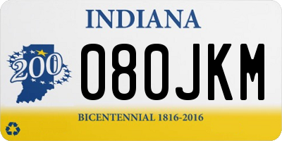 IN license plate 080JKM
