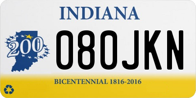 IN license plate 080JKN