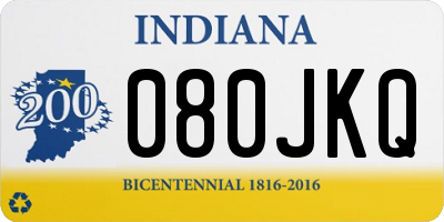 IN license plate 080JKQ