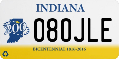 IN license plate 080JLE