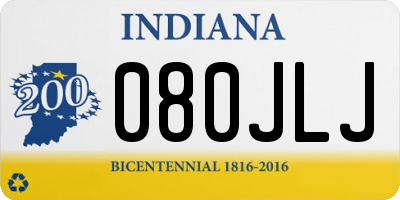 IN license plate 080JLJ