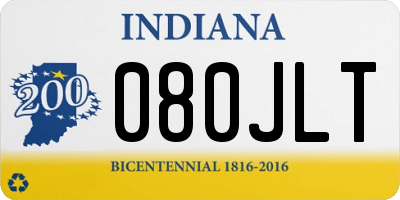IN license plate 080JLT