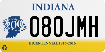 IN license plate 080JMH
