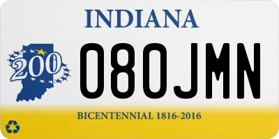 IN license plate 080JMN