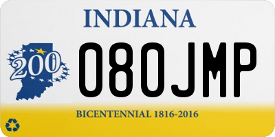 IN license plate 080JMP