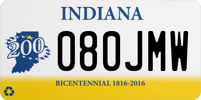 IN license plate 080JMW