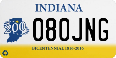 IN license plate 080JNG