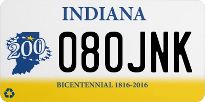 IN license plate 080JNK