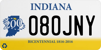 IN license plate 080JNY