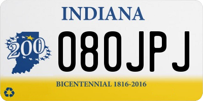 IN license plate 080JPJ