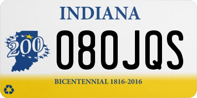 IN license plate 080JQS