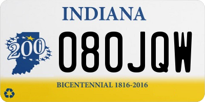 IN license plate 080JQW