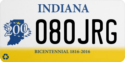 IN license plate 080JRG