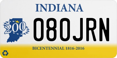 IN license plate 080JRN