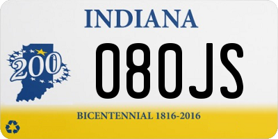 IN license plate 080JS