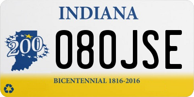 IN license plate 080JSE