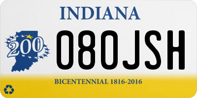 IN license plate 080JSH