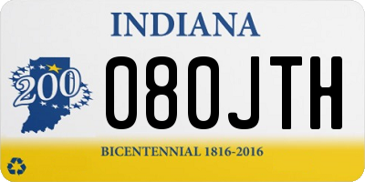 IN license plate 080JTH
